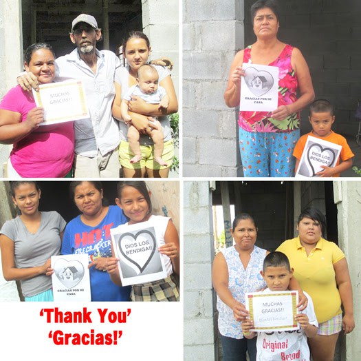 Four families happy to receive homes in Mexico