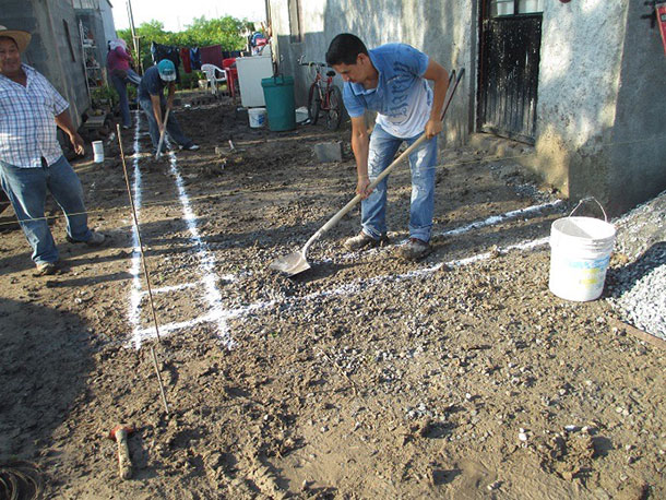 Jose Luis and Norma and their familys house under construction in Miguel Aleman