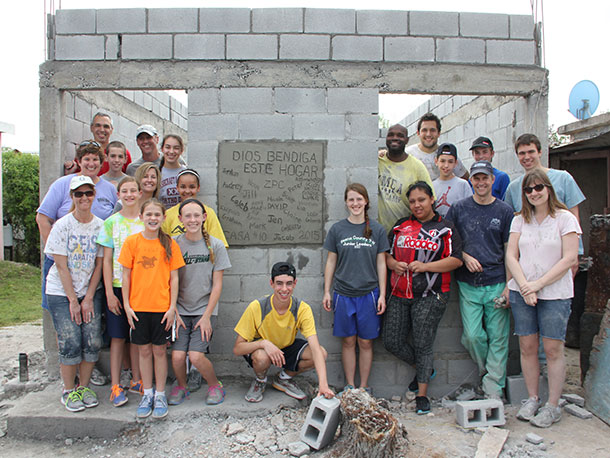 A group from Indiana after building a house this year in Reynosa