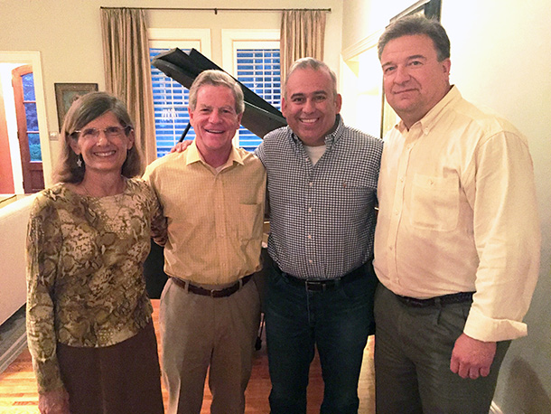 David visiting with friends in Charlotte