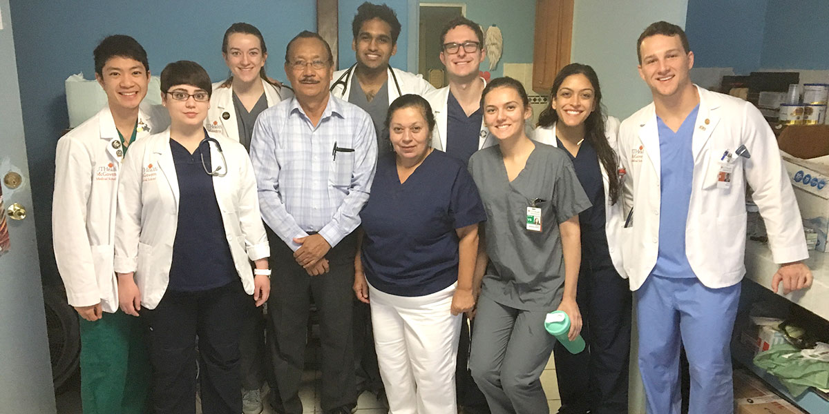 A team of medical students ready to work at the medical clinic A team of medical students ready to work at the medical clinic