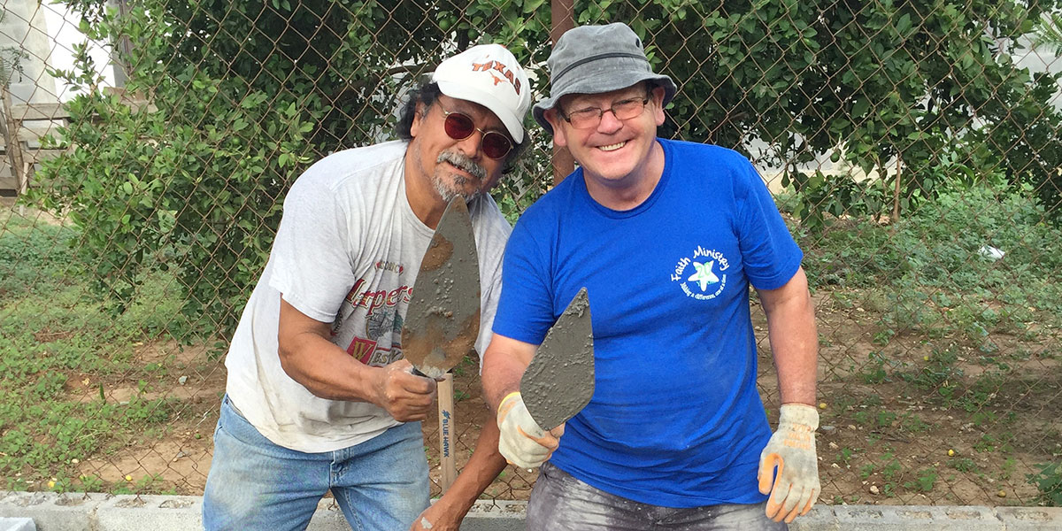 Friends from Mexico and Scotland working together in Reynosa