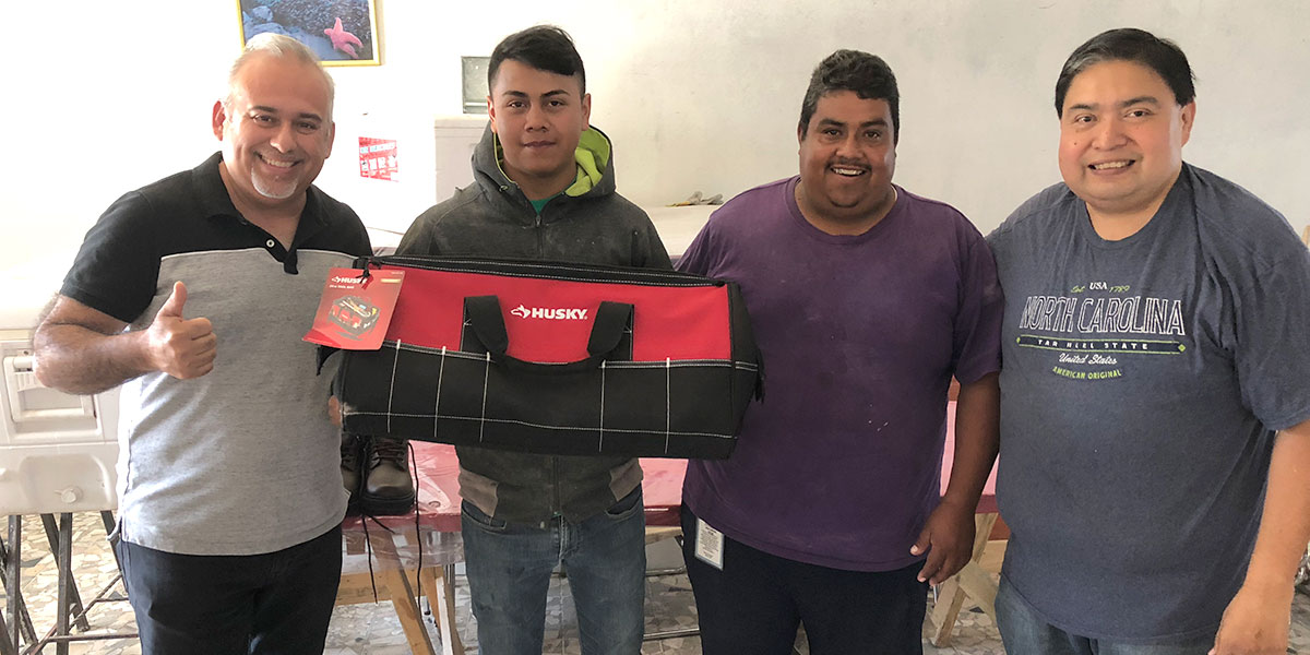 David Angel and Omar with our apprentice Jesus in Reynosa