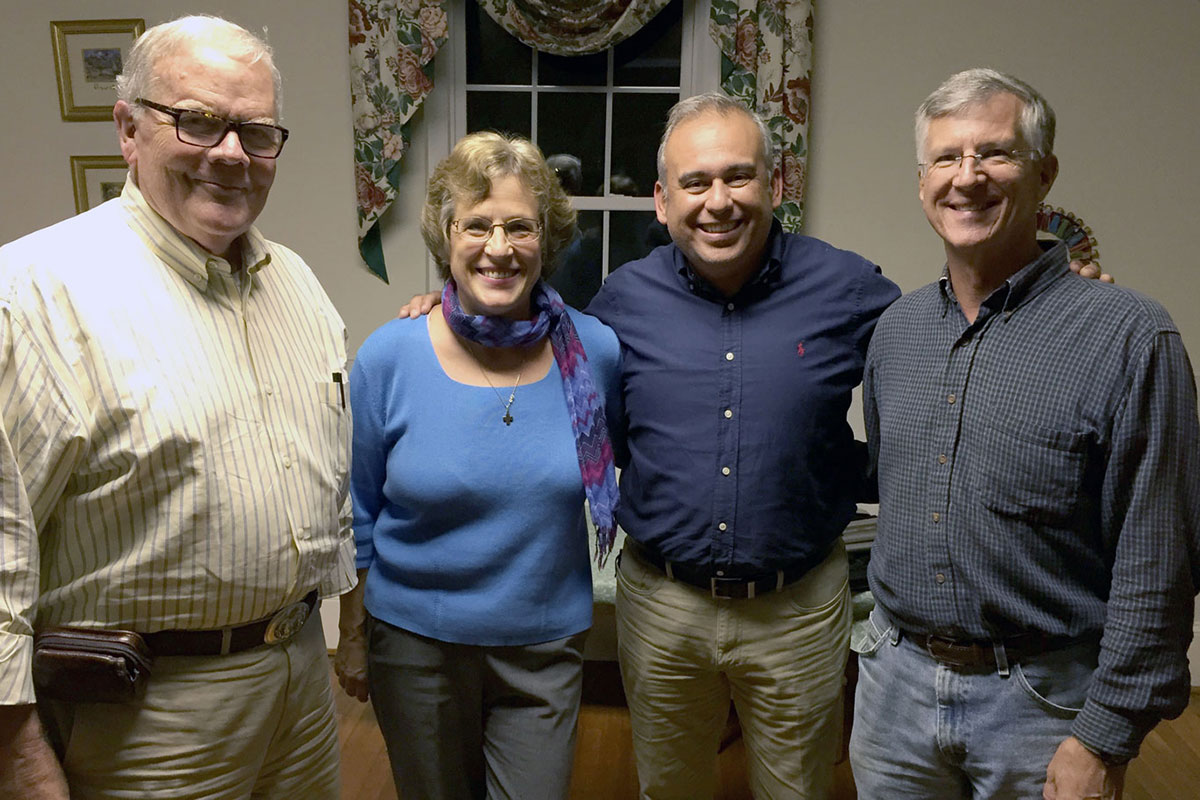 David with friends at Saint Pauls in North Carolina