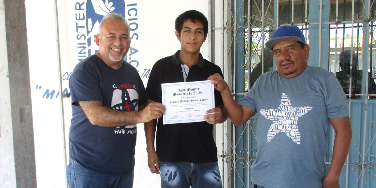 David Cristian and Luz at the foreman apprenticeship graduation