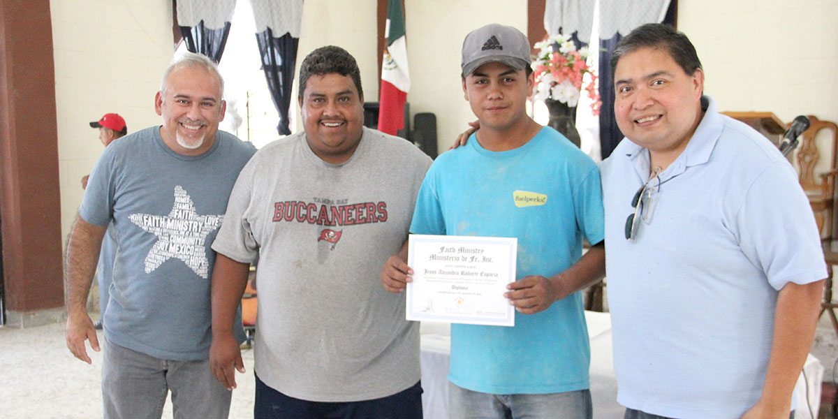 David Angel Jesus and Omar at the foreman apprenticeship graduation