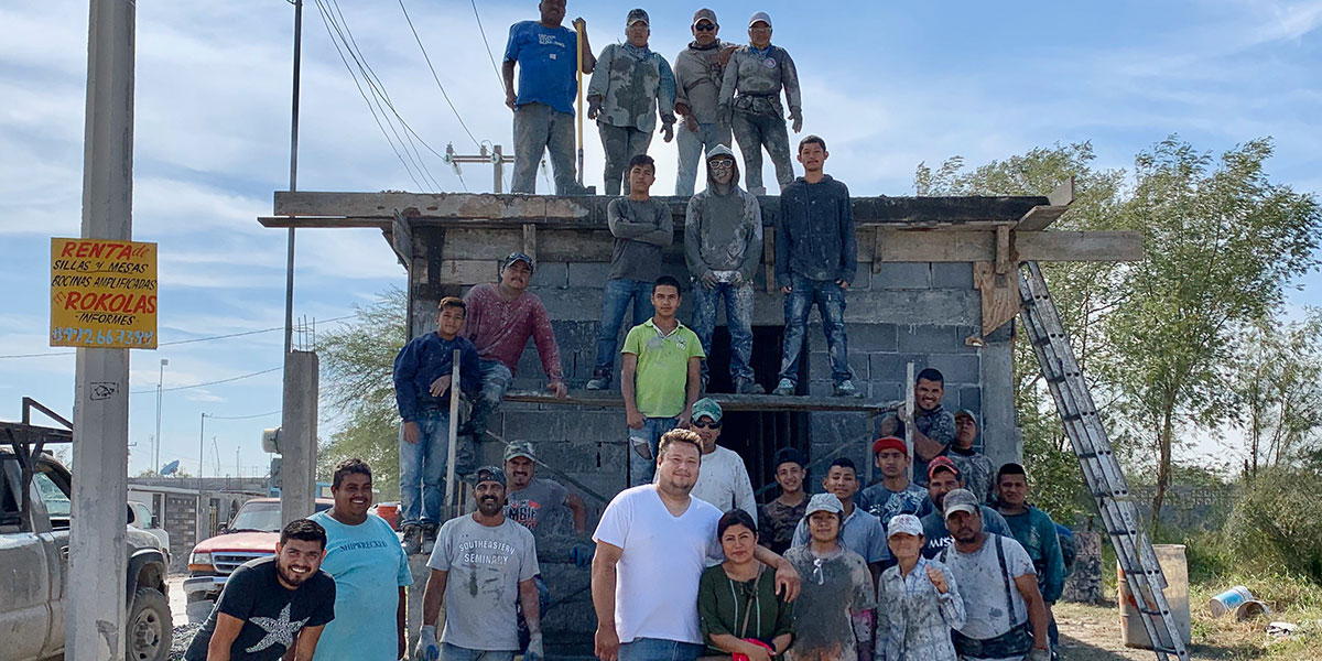 The staff and volunteers in Reynosa after pouring a roof for a house for a family in Mexico The staff and volunteers in Reynosa after pouring a roof for a house for a family in Mexico