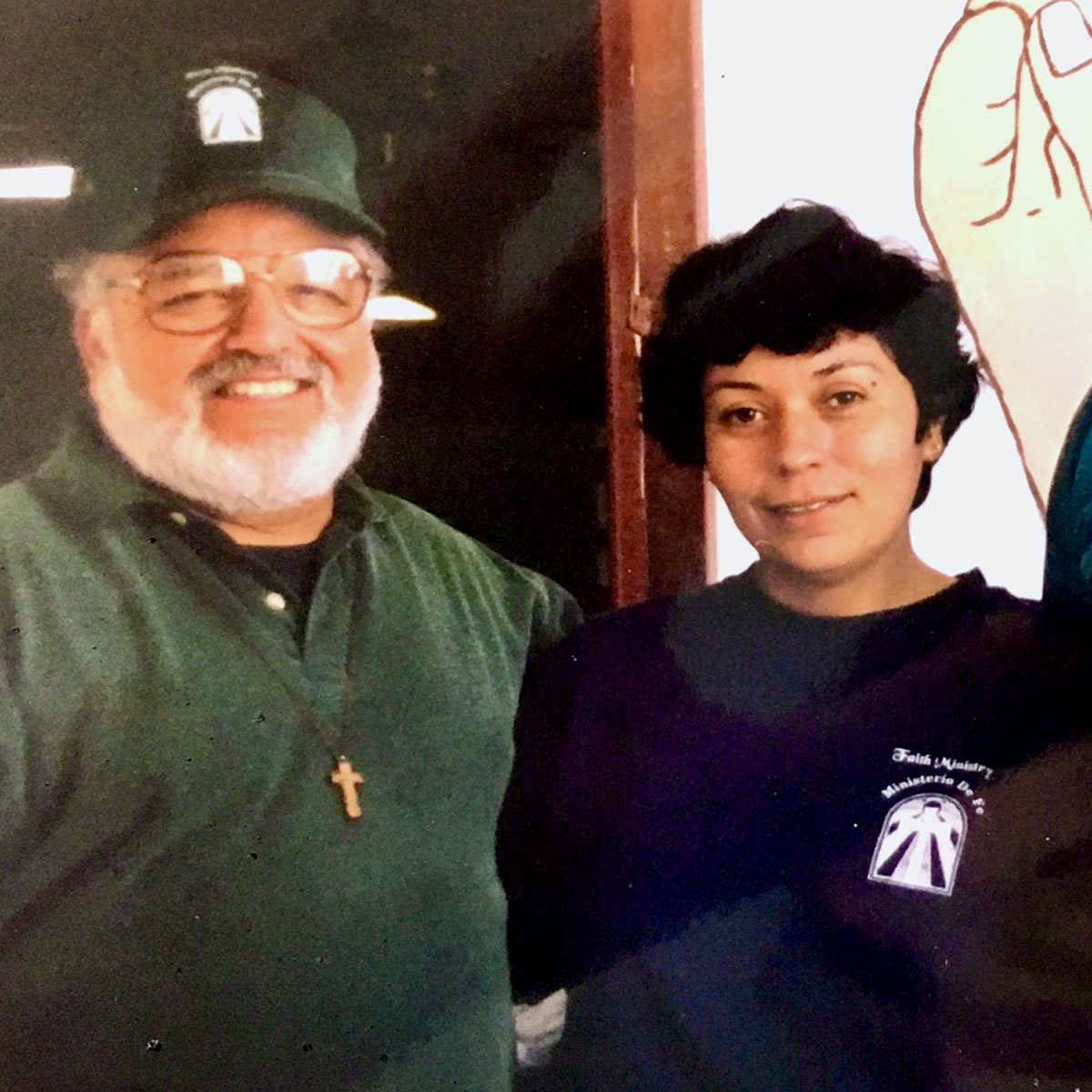 Deantin and nurse Betty in the early days of Faith Ministry