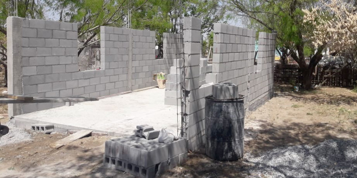 Casa 1 under construction in Miguel Aleman Mexico
