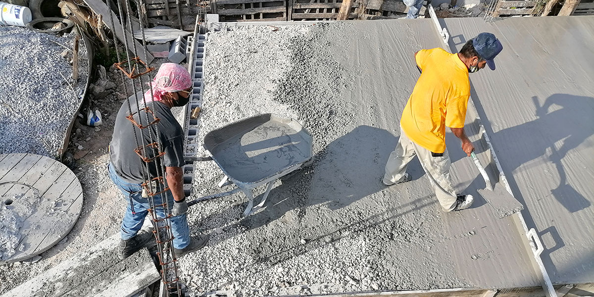 Our staff and volunteers pouring the floor of Casa 6 in Reynosa Mexico Our staff and volunteers pouring the floor of Casa 6 in Reynosa Mexico