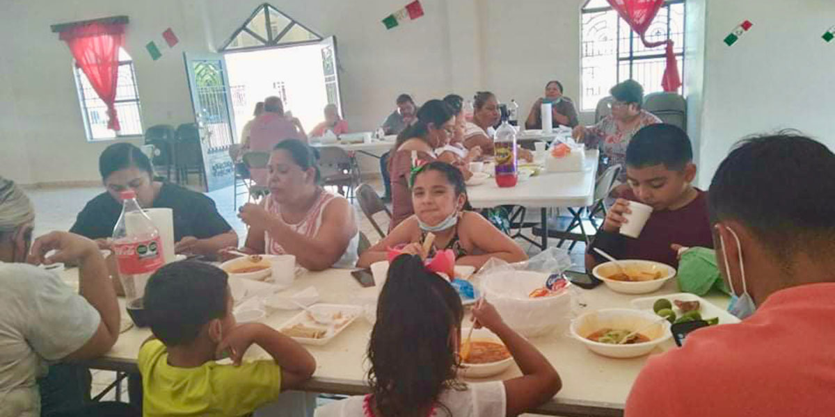 The church in Miguel Aleman celebrating Mexico Independence Day The church in Miguel Aleman celebrating Mexico Independence Day