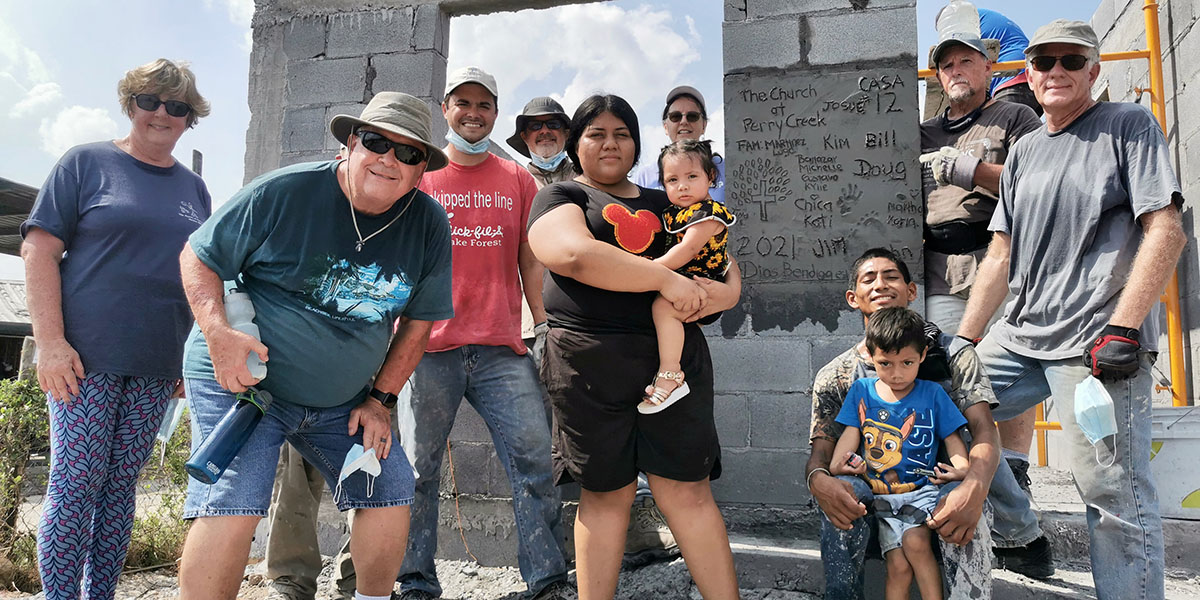 A group from North Carolina with the family they helped build a house for in Reynosa Mexico A group from North Carolina with the family they helped build a house for in Reynosa Mexico