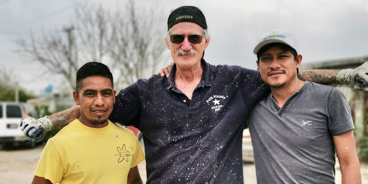 Friends from Indianapolis and Reynosa after pouring a roof for a house in Reynosa Mexico