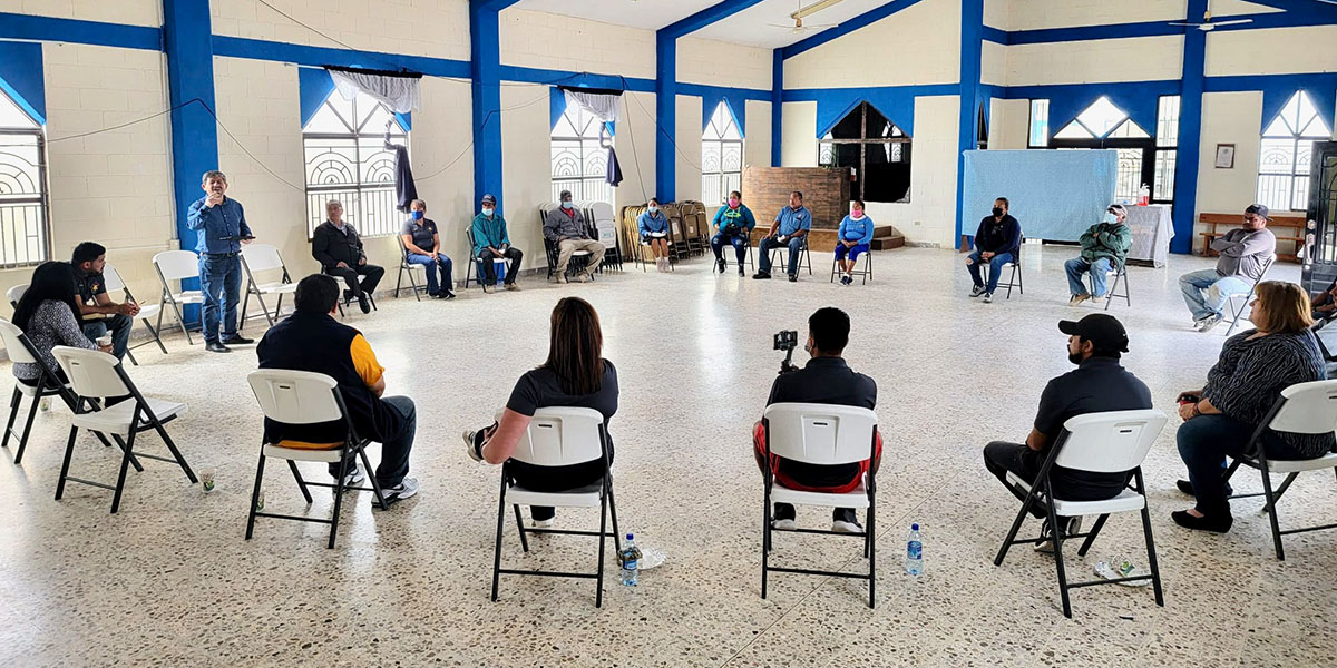 The staff in Reynosa meeting with Pablo the director Berea Bible Institute in Monterrey Mexico The staff in Reynosa meeting with Pablo the director Berea Bible Institute in Monterrey Mexico