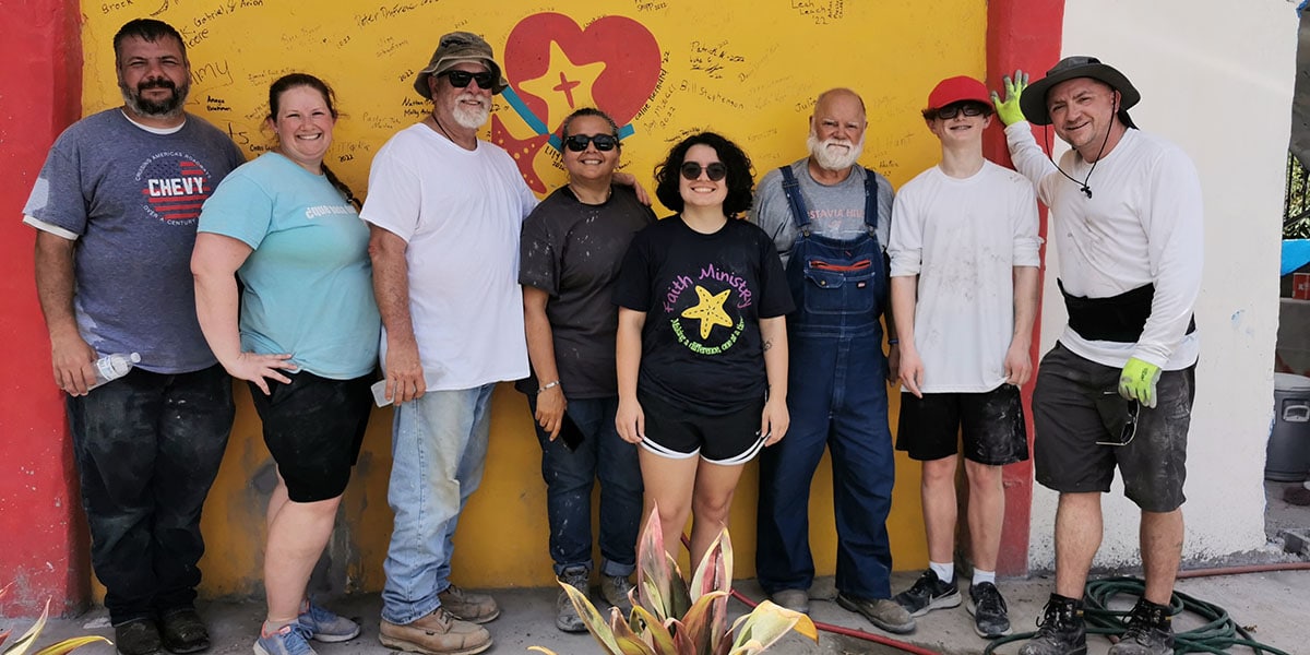 A group from Texas and Alabama after working hard at the Deantin Community Center in Naranjito Mexico
