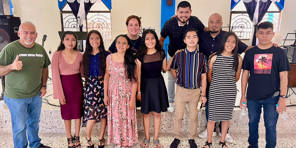 Students from the music program in Reynosa Mexico with David Colleen Pastor Carlos and our music instructor Julio