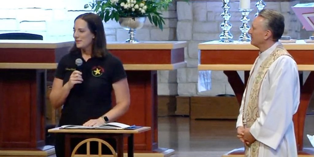 Colleen speaking about Faith Ministry alongside Pastor Scott at Christ Lutheran Church in Charlotte North Carolina Colleen speaking about Faith Ministry alongside Pastor Scott at Christ Lutheran Church in Charlotte North Carolina