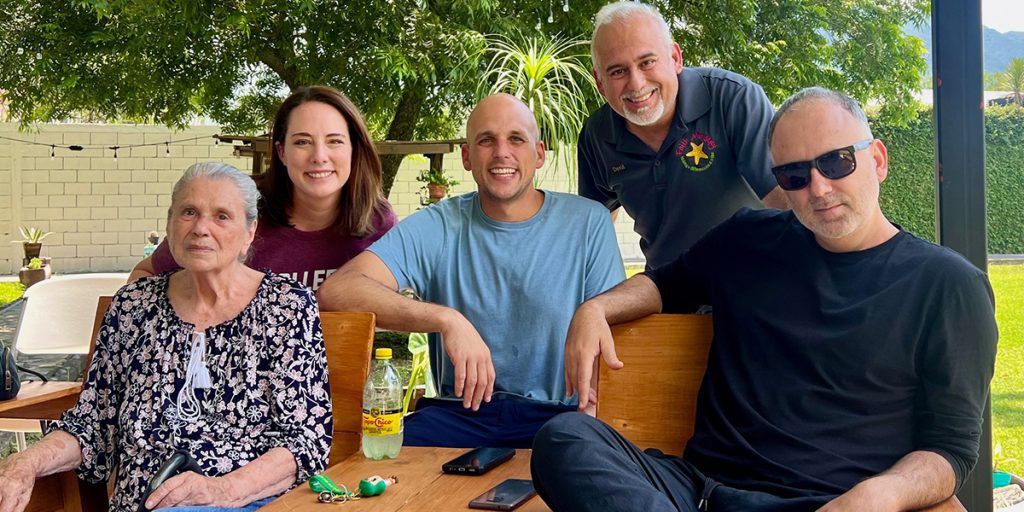 Colleen and Nathan with David and his family at Berea Bible Institute in Monterrey Mexico