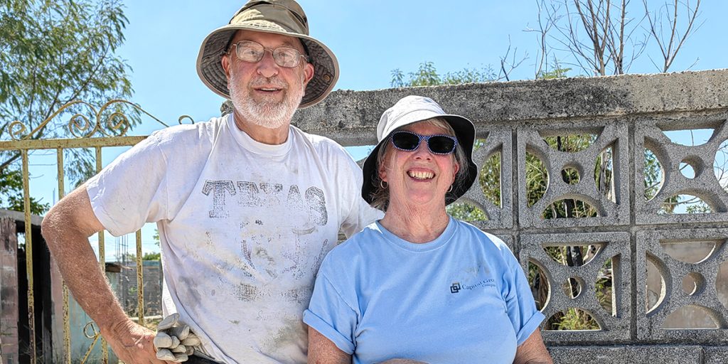 Friends from Indiana helping to build a house for a family in Reynosa Mexico