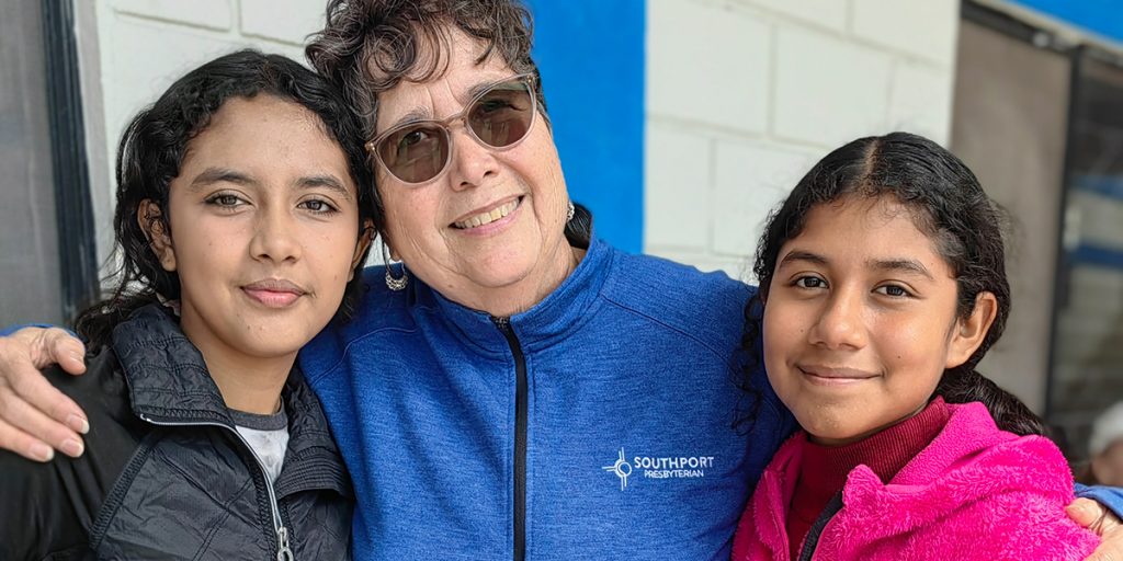 A friend from Indiana with the two students she has sponsored for several years in Reynosa Mexico