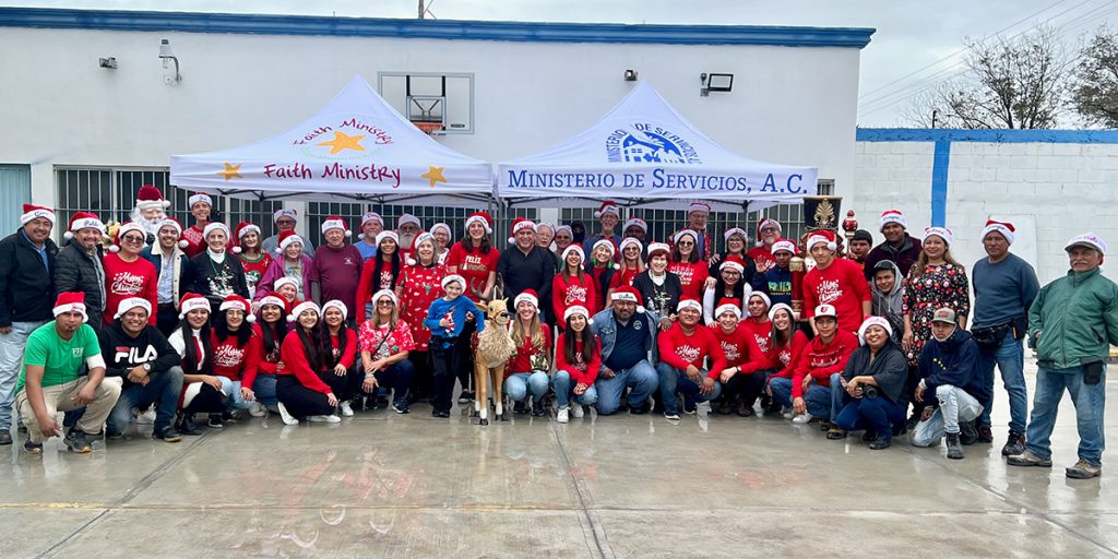 Our staff and helpers at our Christmas fiesta at our clinic in Reynosa Mexico