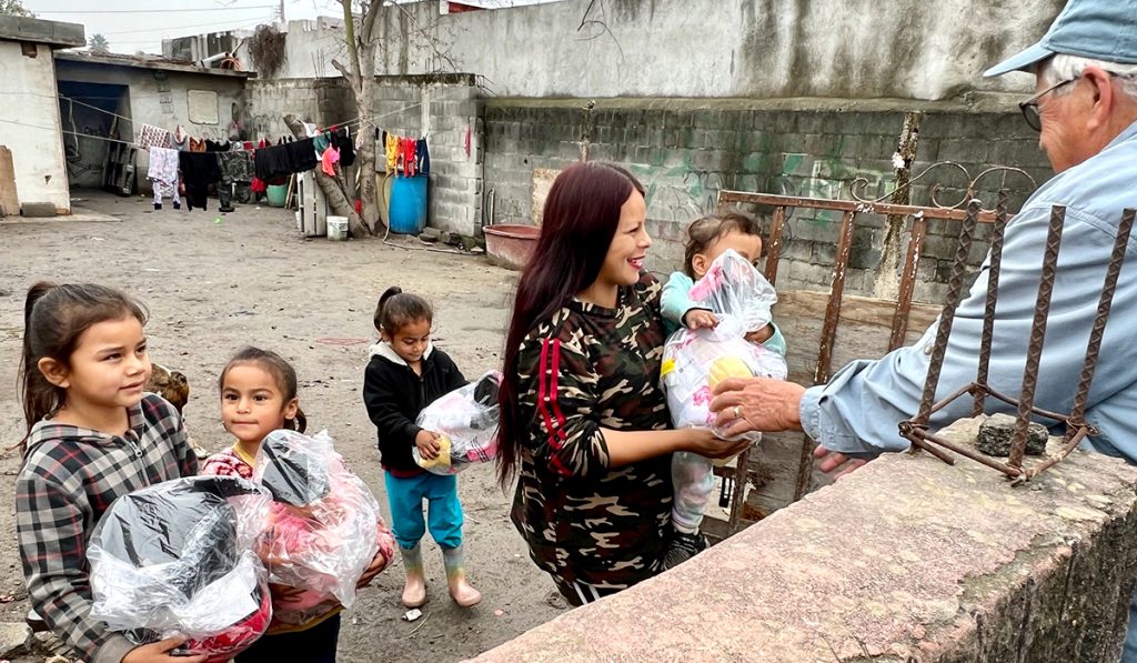 Delivering blankets to families in need in Reynosa Mexico