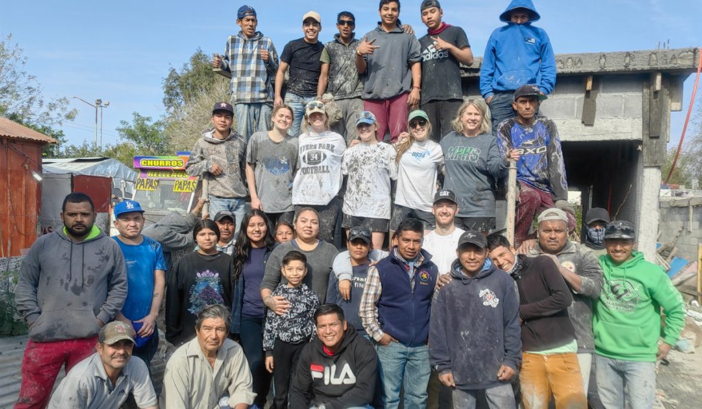 Pouring a roof for a family in need in Reynosa Mexico with friends from North Carolina