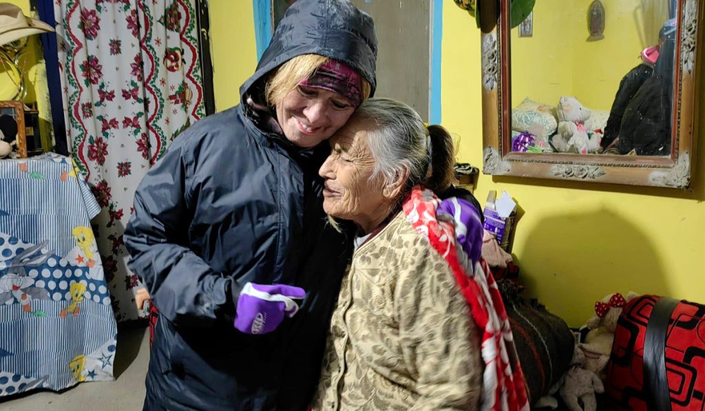 Delivering blankets and sharing love with families during the cold snap in Reynosa Mexico