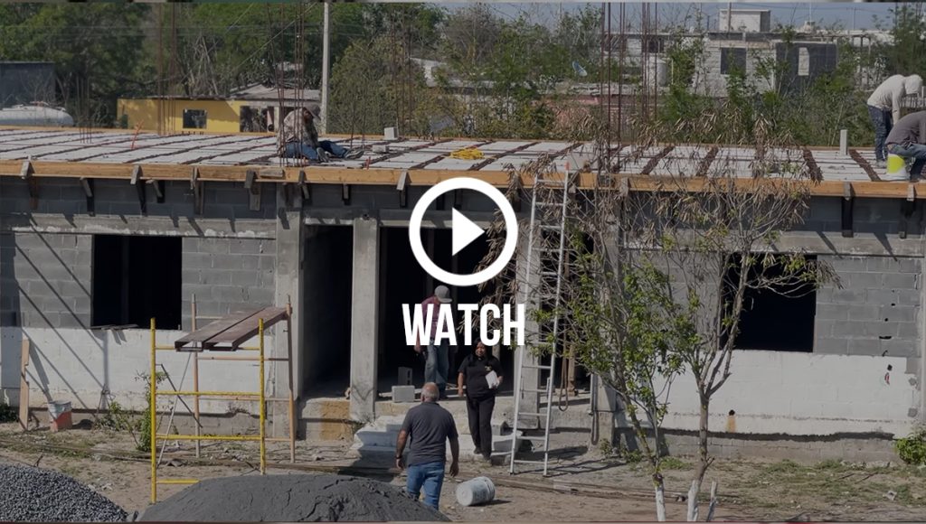 Click to watch the roof of the Deantin community center being prepped