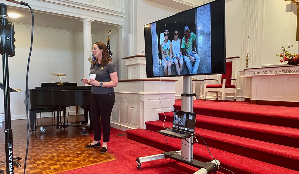 Colleen presenting about Faith Ministry at First Presbyterian Church in Fayetteville North Carolina