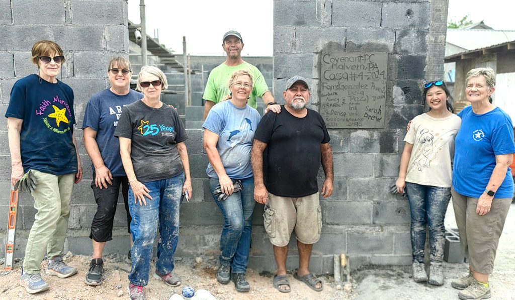 A group from Pennsylvania with the family they helped build a home for in Reynosa Mexico
