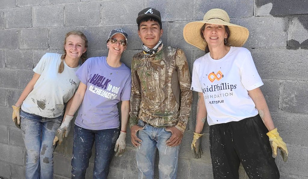 Friends from Austin and Reynosa working together to build a house for a family in Mexico
