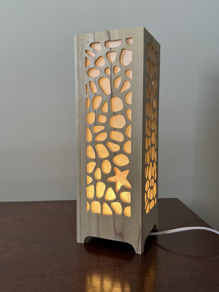 A handcrafted starfish lamp made by one of our own Board members Ken MacDonald