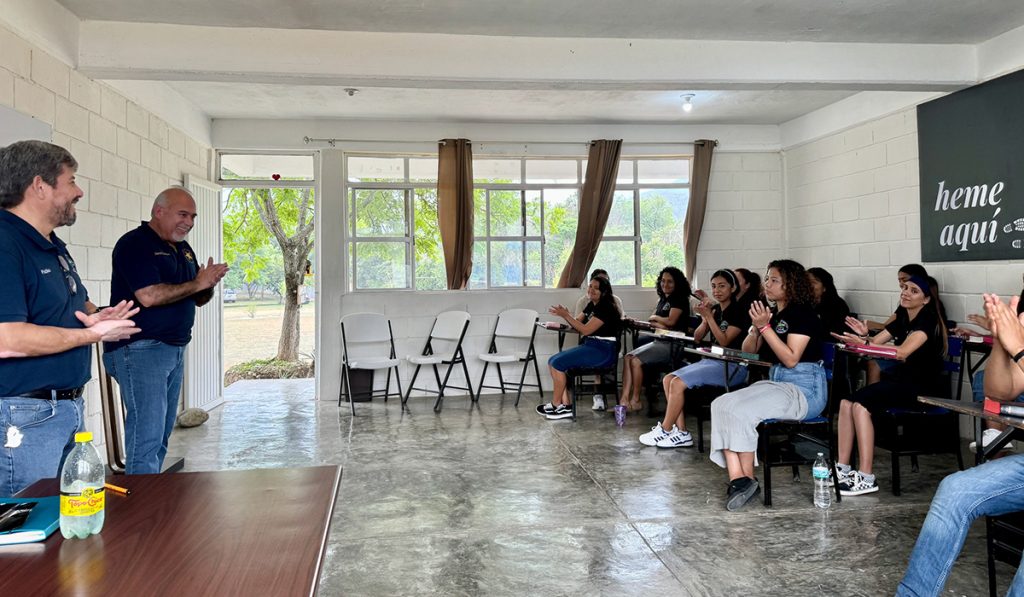David and Pablo presenting about Faith Ministry to the students at Berea Bible Institute in Monterrey Mexico